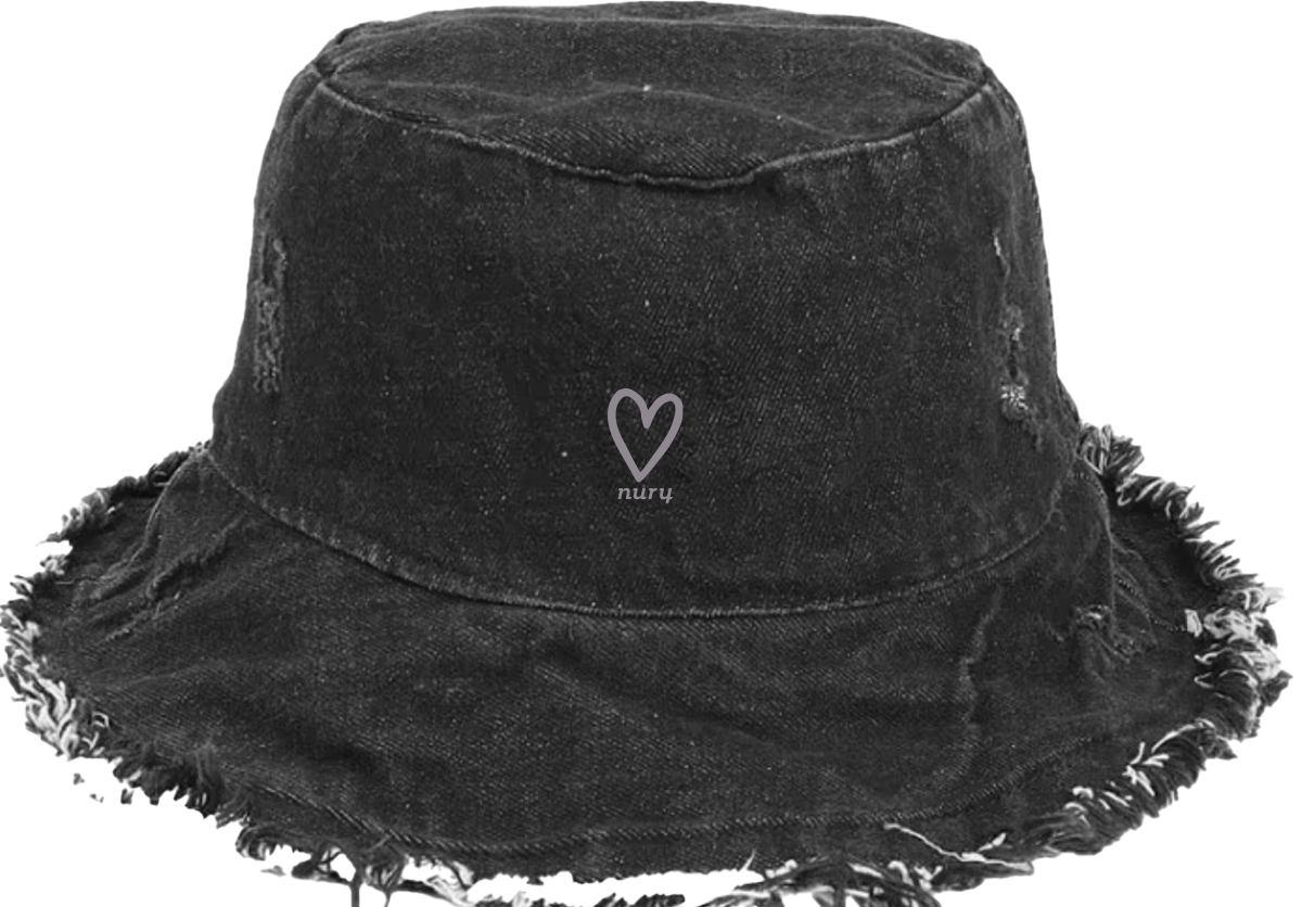 The Heart Bucket — Black Frayed