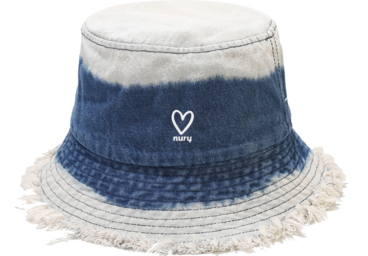 Denim Heart Bucket hat