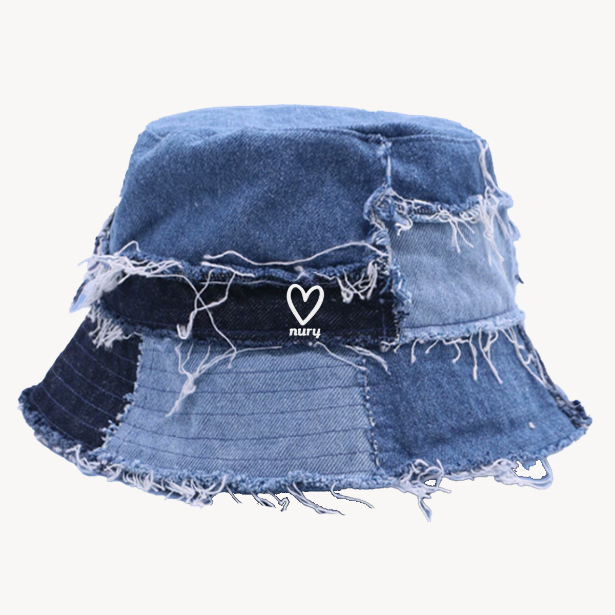 Denim Heart Bucket hat