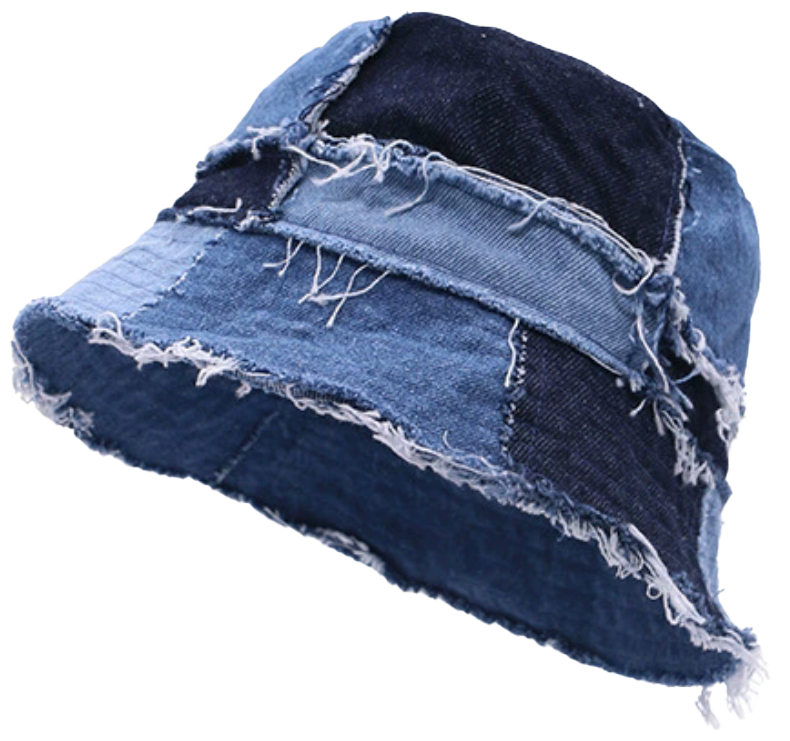 Denim bucket hat detail